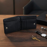 Classic Black Leather Bifold Wallet – For the Modern Gentleman* 🖤