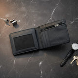 Classic Black Leather Bifold Wallet – For the Modern Gentleman* 🖤