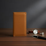 *Executive Long Wallet – Black &amp; Tan Leather Collection* ✨